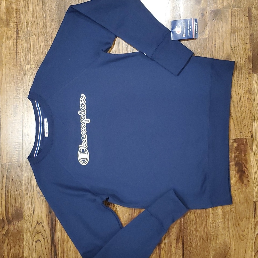 Womens Champion navy logo sweatshirt size M